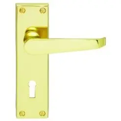 CARLISLE BRASS - CBV30 VICTORIAN FLAT LEVER ON BACKPLATE - LOCK 57MM C/C (CONTRACT RANGE)