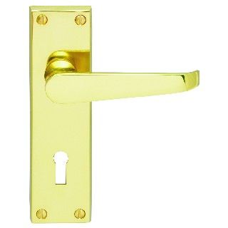 CARLISLE BRASS - CBV30 VICTORIAN FLAT LEVER ON BACKPLATE - LOCK 57MM C/C (CONTRACT RANGE)