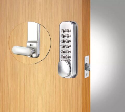 CODELOCKS Mechanical Digital Locks 100 series Mortice Latch Quick Code Silver Grey