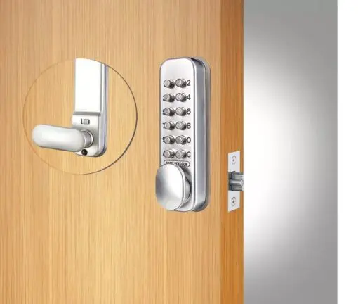 CODELOCKS Mechanical Digital Locks 100 series Mortice Latch Quick Code Silver Grey