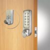 CODELOCKS CL2255 Electronic Digital Lock Tubular Mortice Latch PVD B/Steel