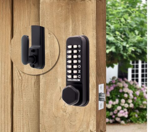 CODELOCKS Mechanical Digital Locks Marine 200 series Mortice Latch Dual Backplate Black Marine Grade