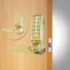 CODELOCKS CL4000 Electronic Digital Lock Tubular Mortice Latch PVD P/Brass
