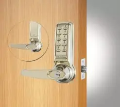 CODELOCKS CL4000 Electronic Digital Lock Tubular Mortice Latch PVD S/Steel