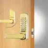 CODELOCKS 415 Mechanical Digital Locks 400 series Tubular Mortice Latch Passage Set PVD Polished Brass