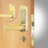 CODELOCKS 425 Mechanical Digital Locks 400 series with Anti-Panic Mort.Lock D/Cyl Passage P PVD Polished Brass