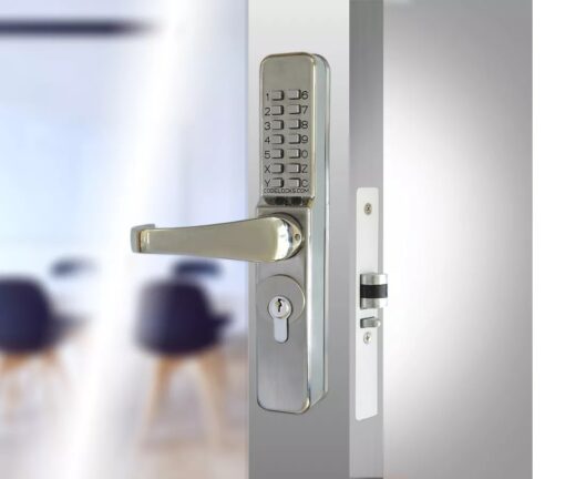 CODELOCKS 475 Mechanical Digital Locks 400 series Narrow Stile Euro Cylinder + Code Free PVD Stainless Steel