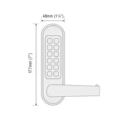 CODELOCKS 500 Mechanical Digital Locks Marine 500 series Front & Back Plate Only Black Marine Grade