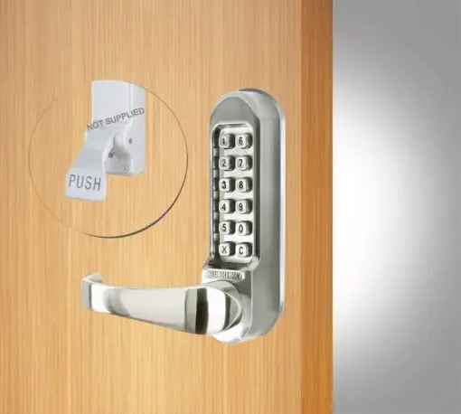 CODELOCKS 505 Mechanical Digital Locks 500 series Front Plate Only Passage- Panic Kit PVD Stainless Steel