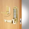 CODELOCKS 510 Mechanical Digital Locks 500 series Tubular Mortice Latch PVD Polished Brass