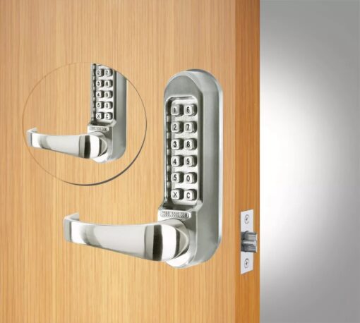 CODELOCKS 510 Mechanical Digital Locks 500 series Back to Back Tubular Latch PVD Stainless Steel