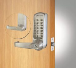 CODELOCKS 610 Mechanical Digital Locks 600 series Tubular Mortice Latch PVD Brushed Steel