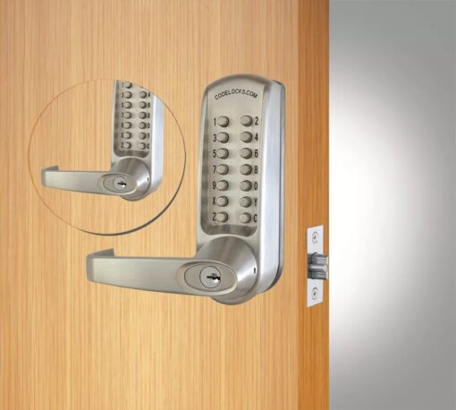 CODELOCKS 610 Mechanical Digital Locks 600 series Back to Back Latch PVD Brushed Steel