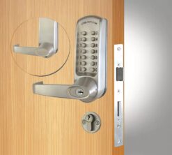 CODELOCKS 620 Mechanical Digital Locks 600 series Anti-Panic Mortice Lock PVD Brushed Steel