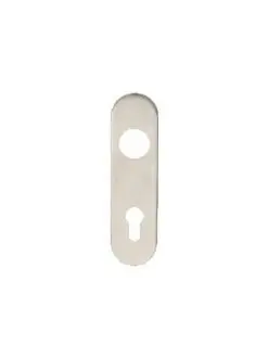 CARLISLE BRASS - CPRE1170-72SSS 174 X 45 X 8MM STEELWORX RADIUS BACKPLATES - LOCK EURO PROFILE (72MM C/C)