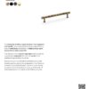 Alexander And Wilks Bamboo T-Bar Cabinet Pull 224Mm C/C Matt Black AW809B-224-BL