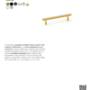 Alexander And Wilks Crispin Knurled T-Bar Cabinet Pull 160Mm C/C Matt Black AW809-160-BL