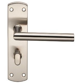 CARLISLE BRASS - CSLP1162T-SSS STEELWORX MITRED CSL LEVER ON BACKPLATE - BATHROOM 57MM C/C (172 X 44MM) - SATIN