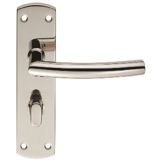 CARLISLE BRASS - CSLP1167T-BSS STEELWORX ARCHED CSL LEVER ON BACKPLATE - BATHROOM 57MM C/C (172 X 44MM) - POLISHED