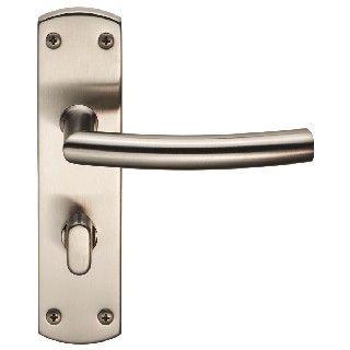 CARLISLE BRASS - CSLP1167T-SSS STEELWORX ARCHED CSL LEVER ON BACKPLATE - BATHROOM 57MM C/C (172 X 44MM) -SATIN