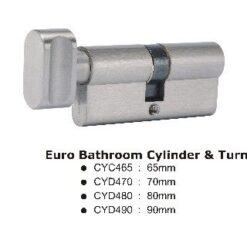 CYC465SN Euro Bathroom Cylinder & Turn