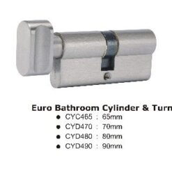 CYD490SN Euro Bathroom Cylinder & Turn