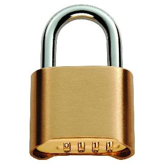 CARLISLE BRASS - CYPLC1050SB-BP 4 - WHEEL BRASS COMBINATION PADLOCK