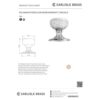 Carlisle Brass DK34MCMB Delamain Porcelain Knob Midnight Crackle 55mm Midnight Crackle / Matt Black