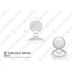 Carlisle Brass DK37CMB Delamain Reeded Knob 55mm Matt Black