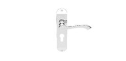 CARLISLE BRASS - DL180YCP ANDROS LEVER ON BACKPLATE - LOCK EURO PROFILE 47.5MM C/C