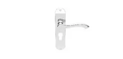 CARLISLE BRASS - DL180YCP ANDROS LEVER ON BACKPLATE - LOCK EURO PROFILE 47.5MM C/C