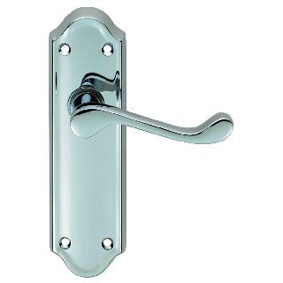 CARLISLE BRASS - DL18CP-BP ASHTEAD LEVER ON BACKPLATE - LATCH