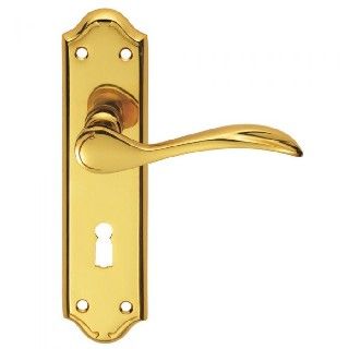 CARLISLE BRASS - DL190-BP MADRID LEVER ON BACKPLATE - LOCK 57MM C/C