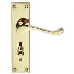 CARLISLE BRASS - DL54WC-BP VICTORIAN SCROLL LEVER ON BACKPLATE - BATHROOM 57MM C/C