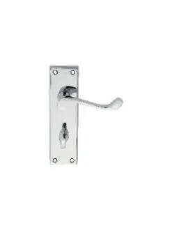 CARLISLE BRASS - DL54WCCP VICTORIAN SCROLL LEVER ON BACKPLATE - BATHROOM 57MM C/C