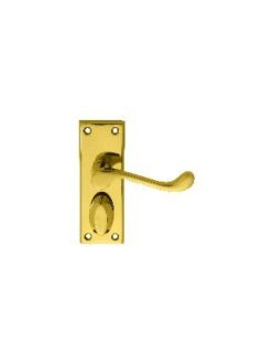 CARLISLE BRASS - DL55WC VICTORIAN SCROLL LEVER ON BACKPLATE - PRIVACY