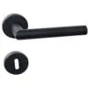 Lever on Rose Door Handle – 19mm – Black Finish