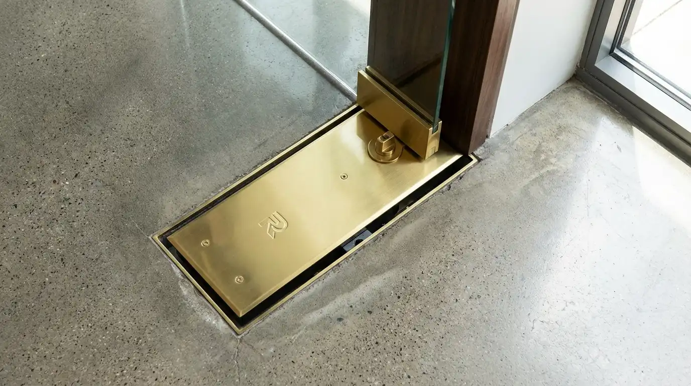 Rutland TS.7002 Hold Open Floor Spring & BC c/w Cover Plate & DA Pack Polished Brass - Image 5