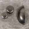 Old English Lincoln Solid Brass Victorian Knob 38mm on Concealed Fix - Distressed Silver OEC1238DS