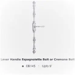 EB145SCP Lever Handle Espagnolette Bolt or Cremone Bolt