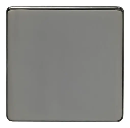 Eurolite Bn1B Single Blank Round Edge Black Nickel Plate