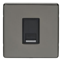 Eurolite Ecbn1Mb 1 Gang Master Telephone Socket Concealed Black Nickel Plate Black Interior