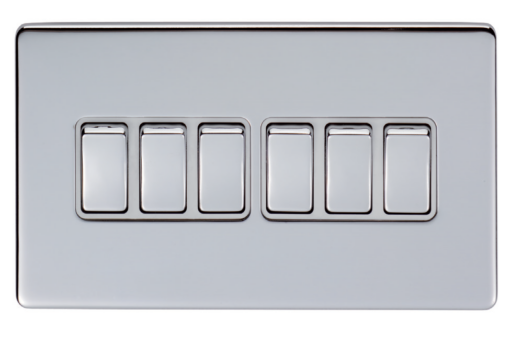 Eurolite Ecbn6Gp 6 Gang Concealed Black Nickel Grid Plate