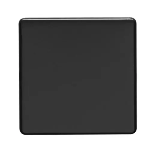 Eurolite Ecmb1B Single Blank Flat Concealed Matt Black Plate