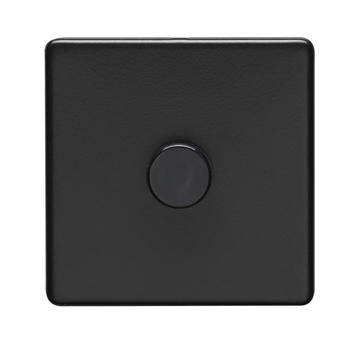 Eurolite Ecmb1D400 1 Gang 400W Push On Off 2Way Dimmer Flat Concealed Matt Black Plate