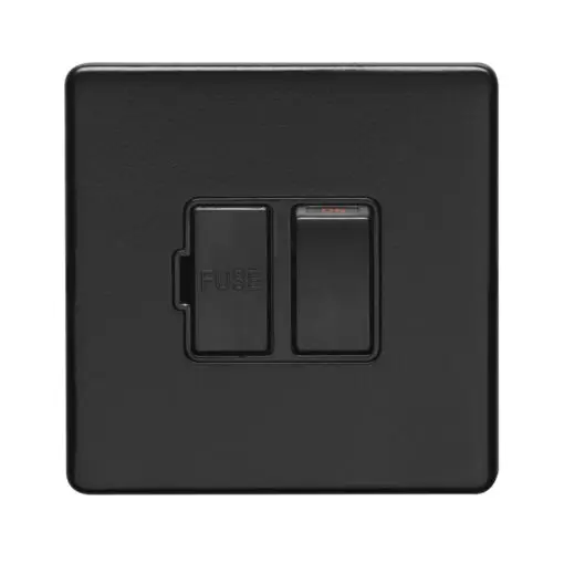 Eurolite Mb2Sw 2 Gang 10Amp 2Way Switch Round Edge Matt Black Plate Black Nickel Rockers