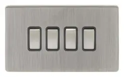 Eurolite Ec-G9Abb 9 Gang Grid Flat Concealed Antique Brass Plate
