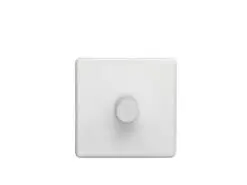 Eurolite Ecw1D400 1 Gang 400W Push On Off 2Way Dimmer Flat Concealed White Plate