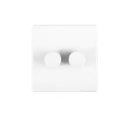 Eurolite Ecw2Dled 2 Gang Led Push On Off 2Way Dimmer Flat Concealed White Plate