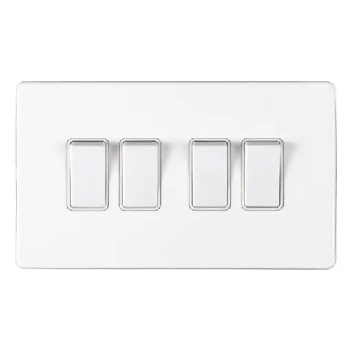 Eurolite Ab4Modb 4 Gang Module Frame Flat Concealed Antique Plate Black Interior